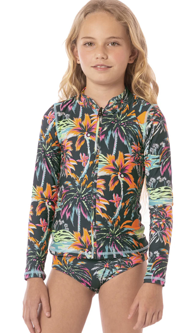 Maaji Girl's 8 Funky Fiesta Cherish Rash Guard Reversible Swimsuit Set J20-33